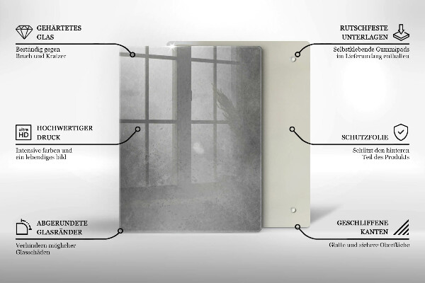 Kuchynská doska zo skla Prírodná machová rastlina