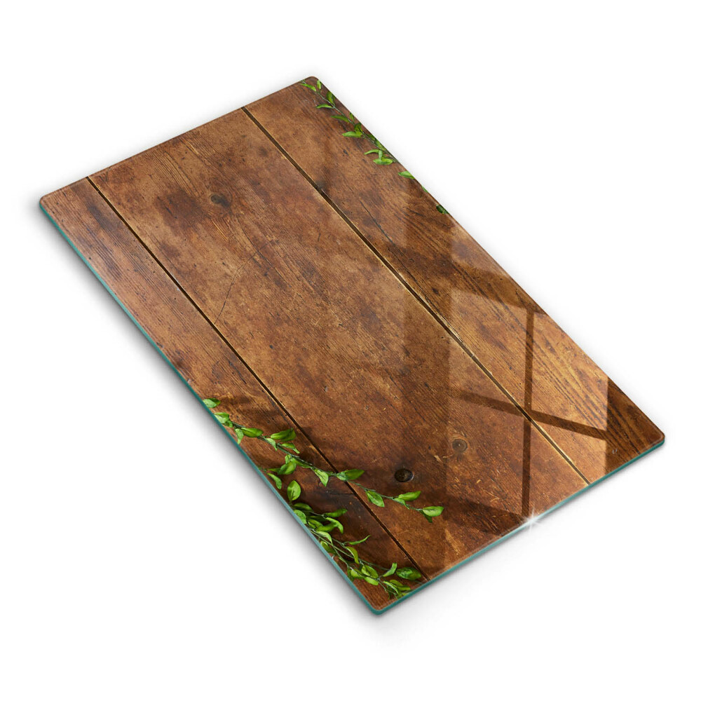 Kuchynská doska zo skla Drevené dosky a listy
