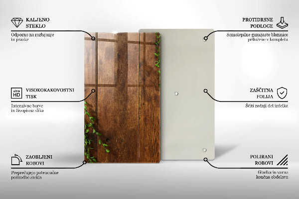 Kuchynská doska zo skla Drevené dosky a listy