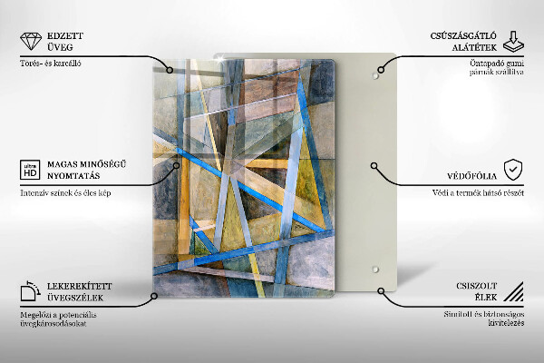 Kuchynská doska zo skla Abstraktné dymové čiary