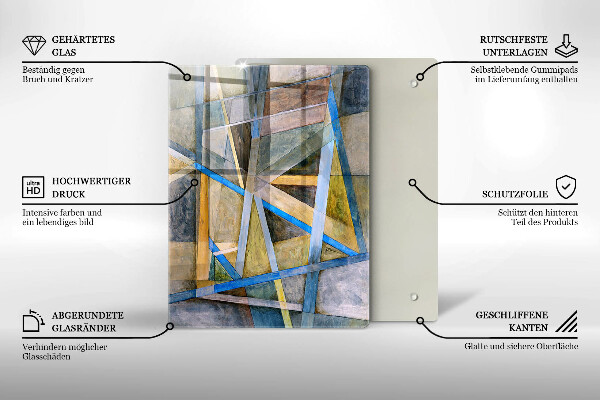 Kuchynská doska zo skla Abstraktné dymové čiary