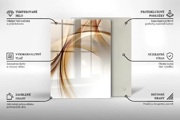 Kuchynská doska zo skla Jarné ružové kvety