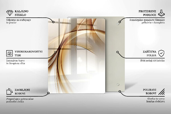 Kuchynská doska zo skla Jarné ružové kvety