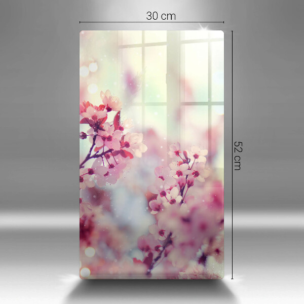 Kuchynská doska zo skla Jarné ružové kvety