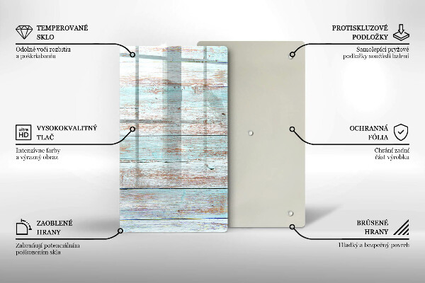 Kuchynská doska zo skla Staré vintage dosky