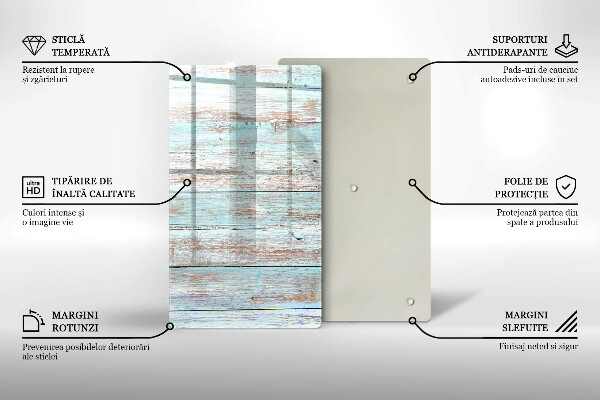 Kuchynská doska zo skla Staré vintage dosky