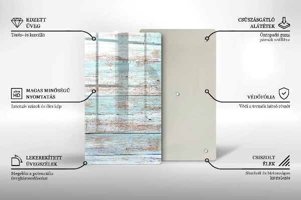 Kuchynská doska zo skla Staré vintage dosky