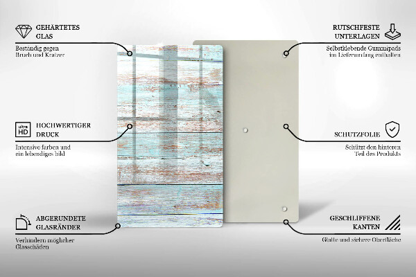 Kuchynská doska zo skla Staré vintage dosky