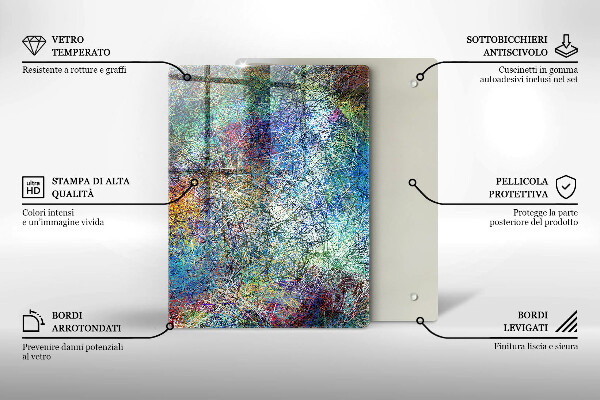 Kuchynská doska zo skla Staré vintage dosky