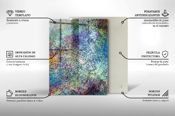 Kuchynská doska zo skla Staré vintage dosky