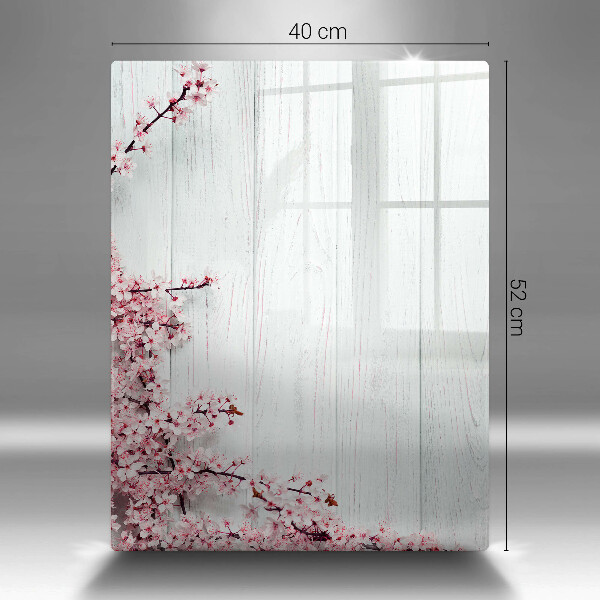 Kuchynská doska zo skla Kvety na doskách