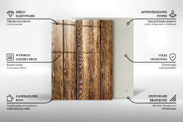 Kuchynská doska zo skla Kvety na doskách