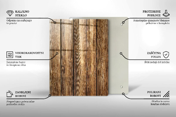 Kuchynská doska zo skla Kvety na doskách