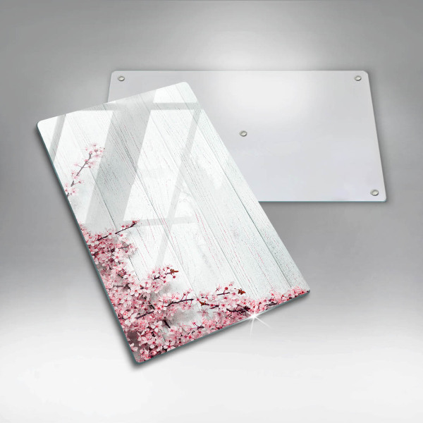 Kuchynská doska zo skla Kvety na doskách