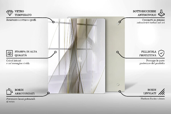 Kuchynská doska zo skla Pozadie abstrakcie štruktúry