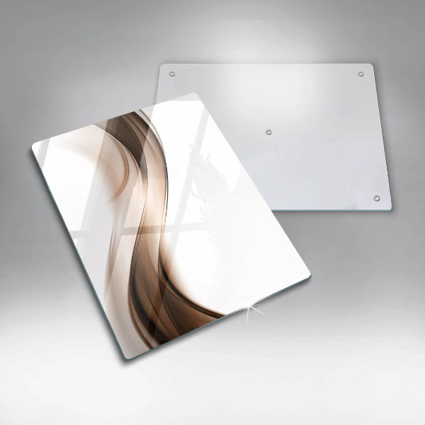 Kuchynská doska zo skla Abstraktné hnedé čiary