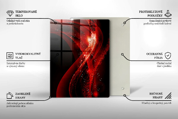 Kuchynská doska zo skla Abstraktné hnedé čiary