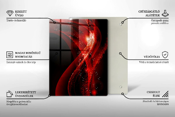 Kuchynská doska zo skla Abstraktné hnedé čiary