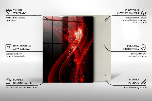 Kuchynská doska zo skla Abstraktné hnedé čiary