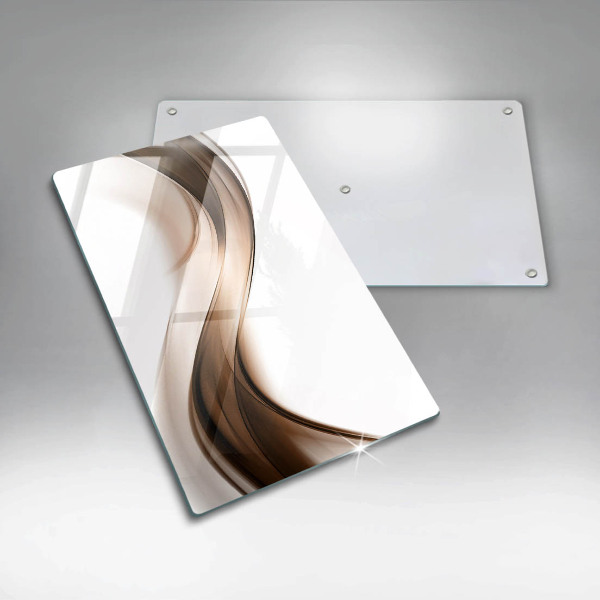 Kuchynská doska zo skla Abstraktné hnedé čiary