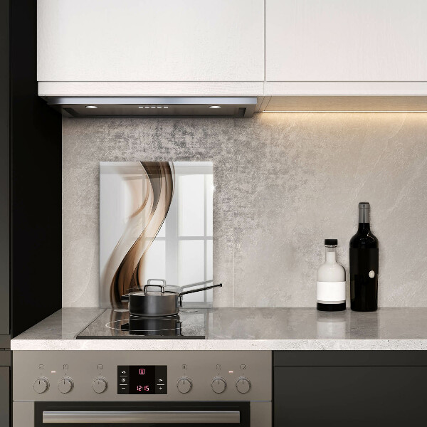 Kuchynská doska zo skla Abstraktné hnedé čiary