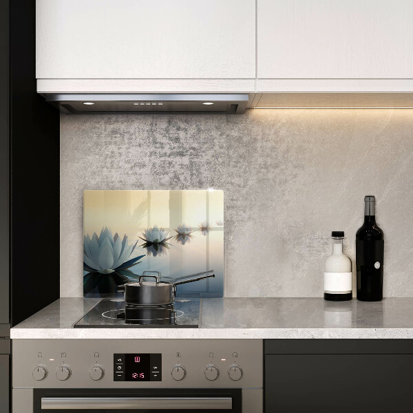 Sklenená doska na krájanie Lily kvety na vode