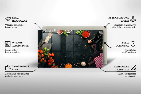 Sklenená doska na krájanie Cherry paradajky