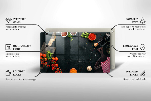 Sklenená doska na krájanie Cherry paradajky