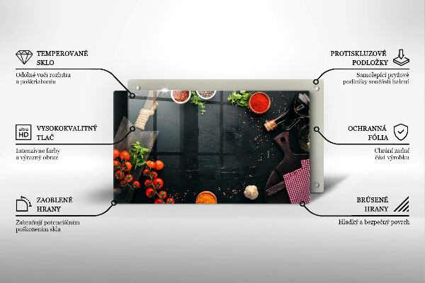 Sklenená doska na krájanie Cherry paradajky