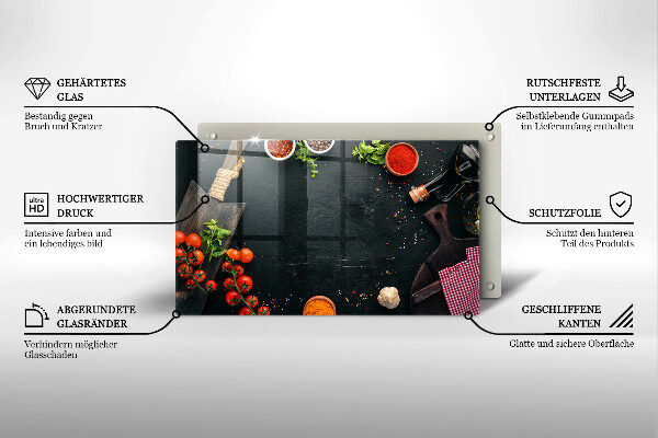 Sklenená doska na krájanie Cherry paradajky