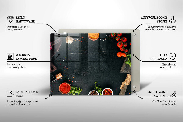 Sklenená doska na krájanie Cherry paradajky