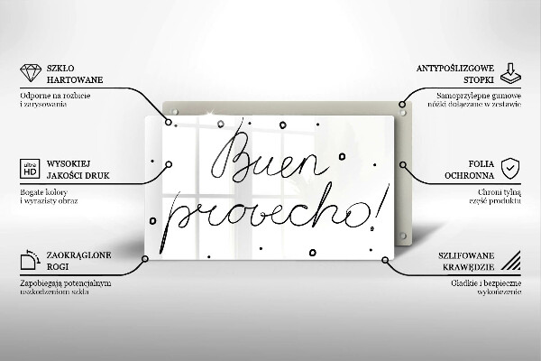 Sklenená doska na krájanie Buen provecho!