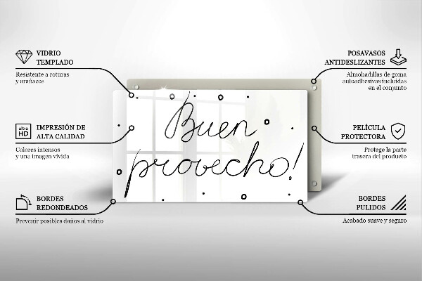 Sklenená doska na krájanie Buen provecho!