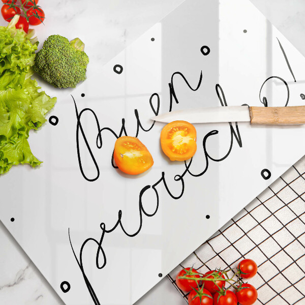 Sklenená doska na krájanie Buen provecho!