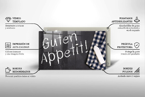 Sklenená doska na krájanie Guten Appetit!