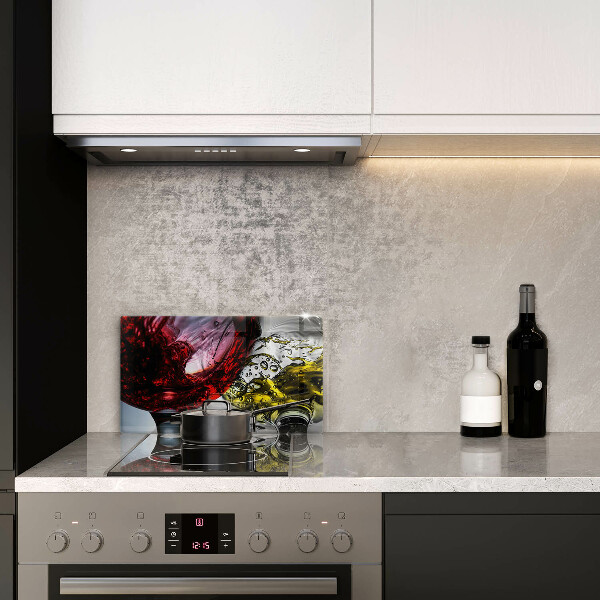 Sklenená doska na krájanie Poháre vína