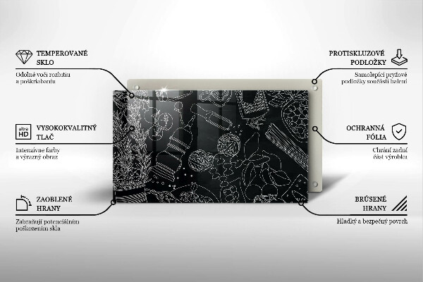 Sklenená doska na krájanie Kuchynské doplnky