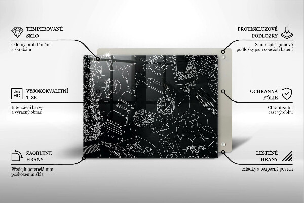 Sklenená doska na krájanie Kuchynské doplnky