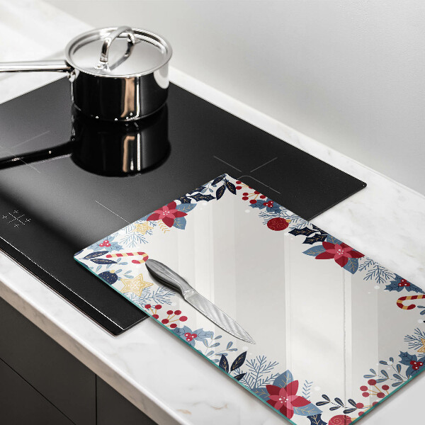 Sklenená doska na krájanie vianočné dekorácie