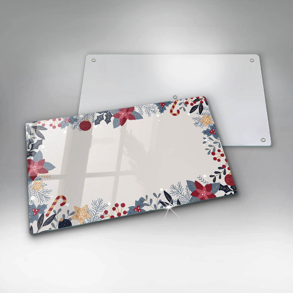 Sklenená doska na krájanie vianočné dekorácie