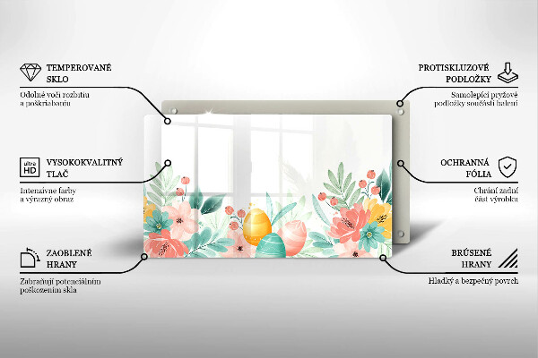 Sklenená doska na krájanie veľkonočné vajíčka