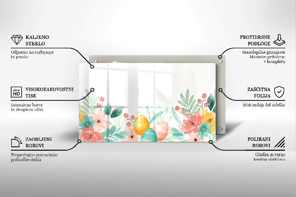 Sklenená doska na krájanie veľkonočné vajíčka