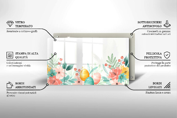 Sklenená doska na krájanie veľkonočné vajíčka