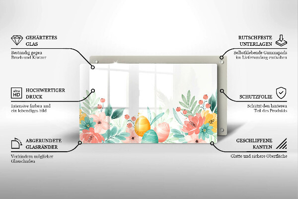 Sklenená doska na krájanie veľkonočné vajíčka