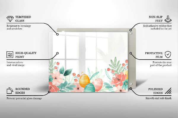 Sklenená doska na krájanie veľkonočné vajíčka