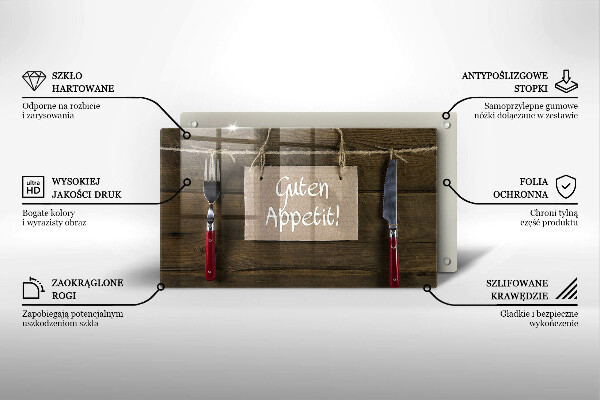 Sklenená doska na krájanie Guten Apetit