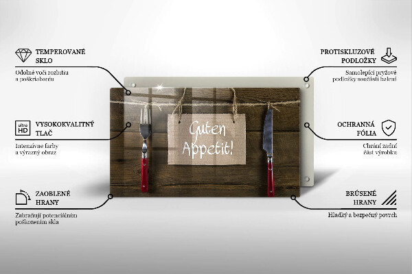 Sklenená doska na krájanie Guten Apetit