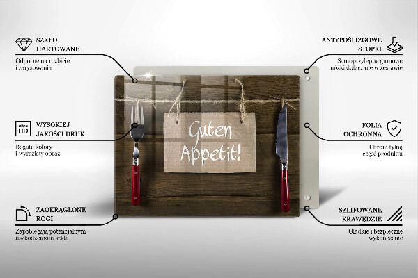 Sklenená doska na krájanie Guten Apetit