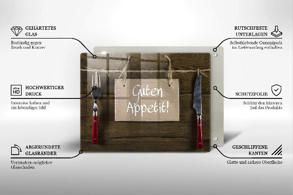 Sklenená doska na krájanie Guten Apetit