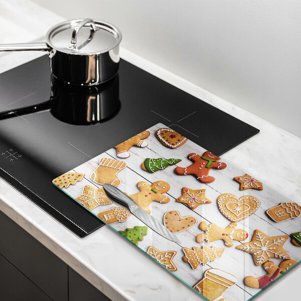 Sklenená doska na krájanie Vianočné perníčky